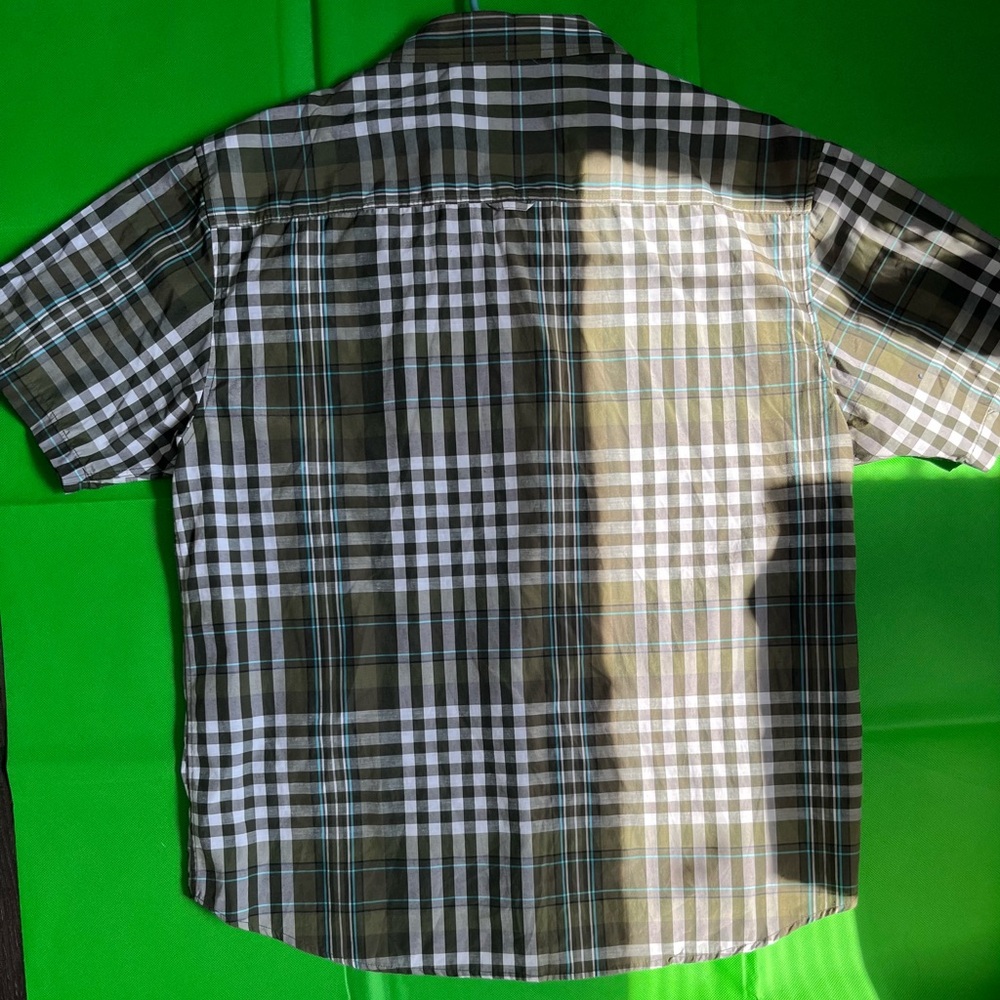 Avalanche Men's Casual Plaid Shirt - Green and White